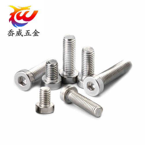 304 stainless steel thin head hexagonal short head hexagonal screw short head bolt M3 M4 M5M6M8M10M12