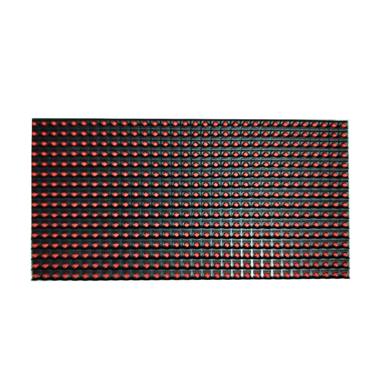 晶台生産P10半戶外單紅色門頭走字電子LED高亮顯示屏模組