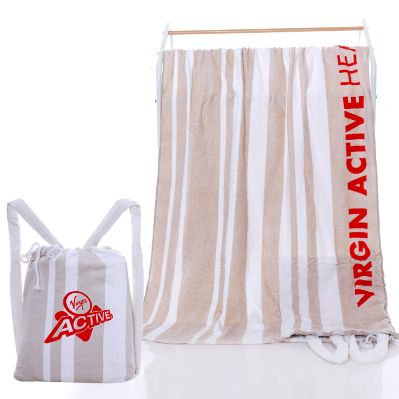 网红款 纯棉割绒75*150大浴巾 背包浴巾 加大加厚柔软吸水