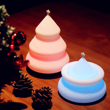 led创意节日礼物七彩圣诞树硅胶小夜灯USB充电拍拍伴睡装饰气氛灯