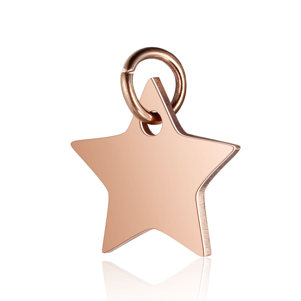 6g Weight Pendant Jewelry Making Type DIY Jewelry Accessories Classification 5 PCS/Package Quantity 304 Stainless Steel Material Star Pattern All Seasons Season Plating Design Basic, Simple Style Style 5 PCS/Package 304 Stainless Steel Star Pendant 11
