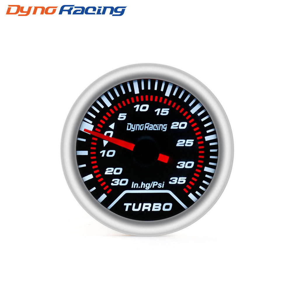 Universal Car Turbocharger Pressure Gauge 52MM 2 inches White Light Mechanical Racing Dashboard PSI