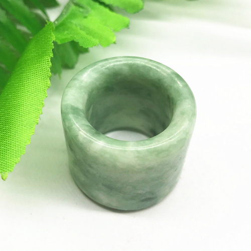 Wholesale Jade Ring Sticks with Floral Green Guizhou Jade Ring Bands, Blue Jade Ring Sticks for Men as Gift