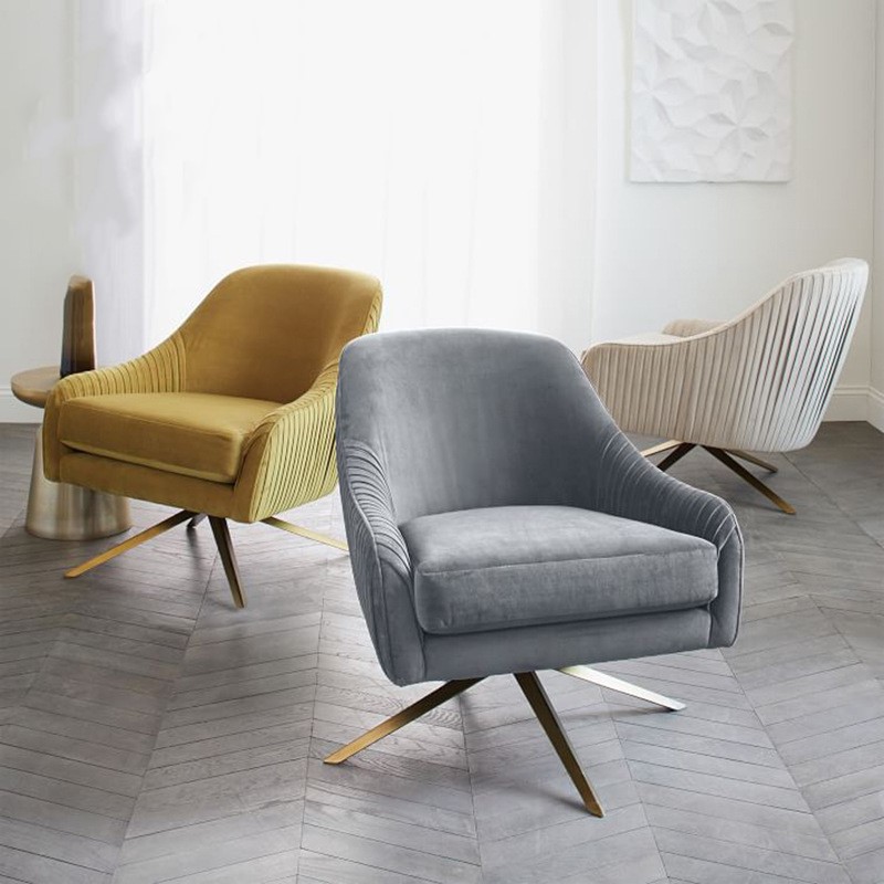 单人沙发椅 后现代简约个性轻奢高背椅阳台书房单椅布艺休闲椅子