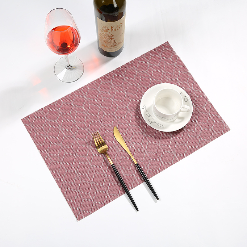 厂家直销特斯林西餐垫 酒店防滑隔热餐桌垫欧式方形PVC西餐垫批发详情图9