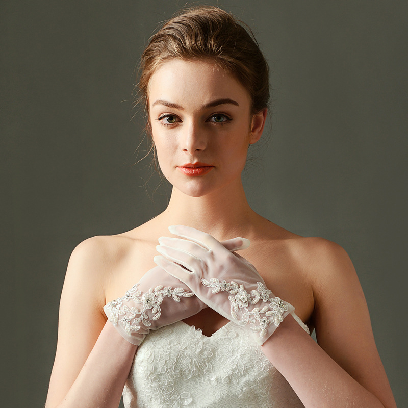 New bridal wedding dress gloves Korean s...