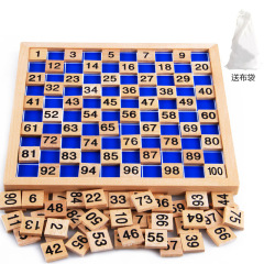Montessori teaching aids Montessori mathematical teaching aids Beech wood 1-100 number continuous board early childhood education toy