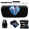 Anime surrounding UNDERTALE legend Below double -layer canvas zipper pen bag stationery box student supplies