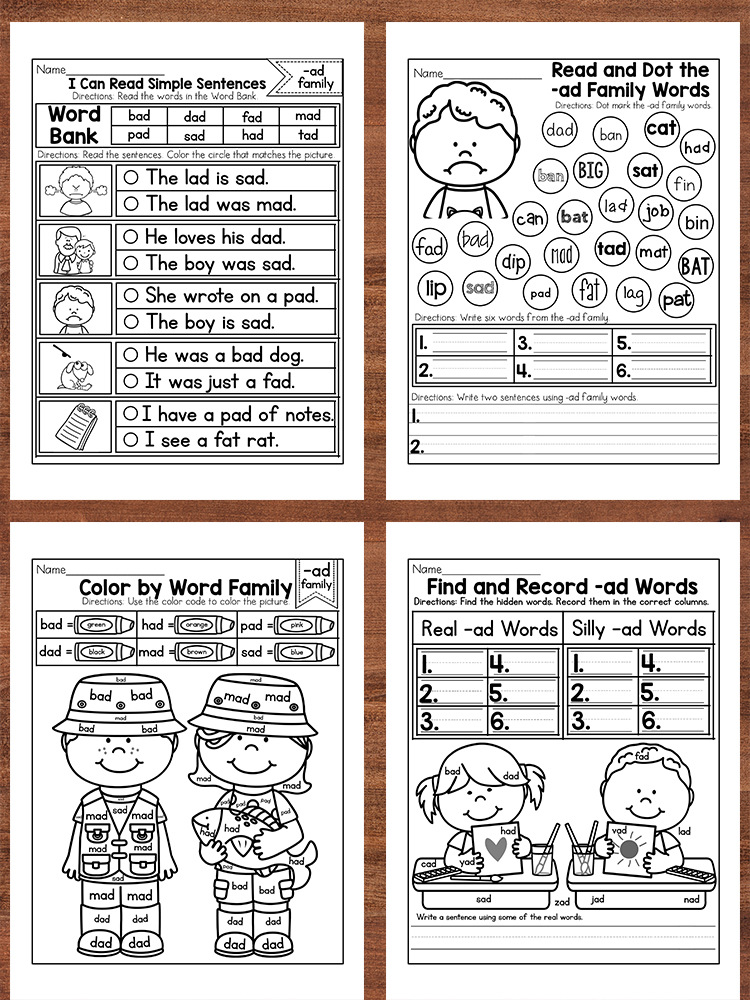 英语phonics自然拼读CVC单词课堂游戏巩固ABC练习册 北美作业纸题-阿里巴巴