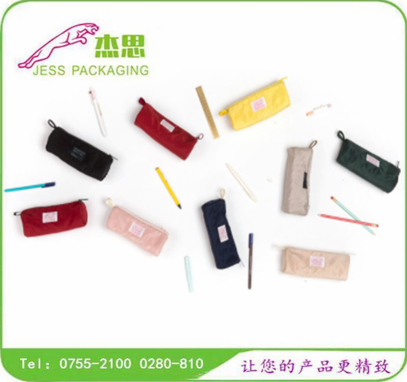 设计新款创意尼龙布文具袋笔袋拉链包文具收纳盒量大从优