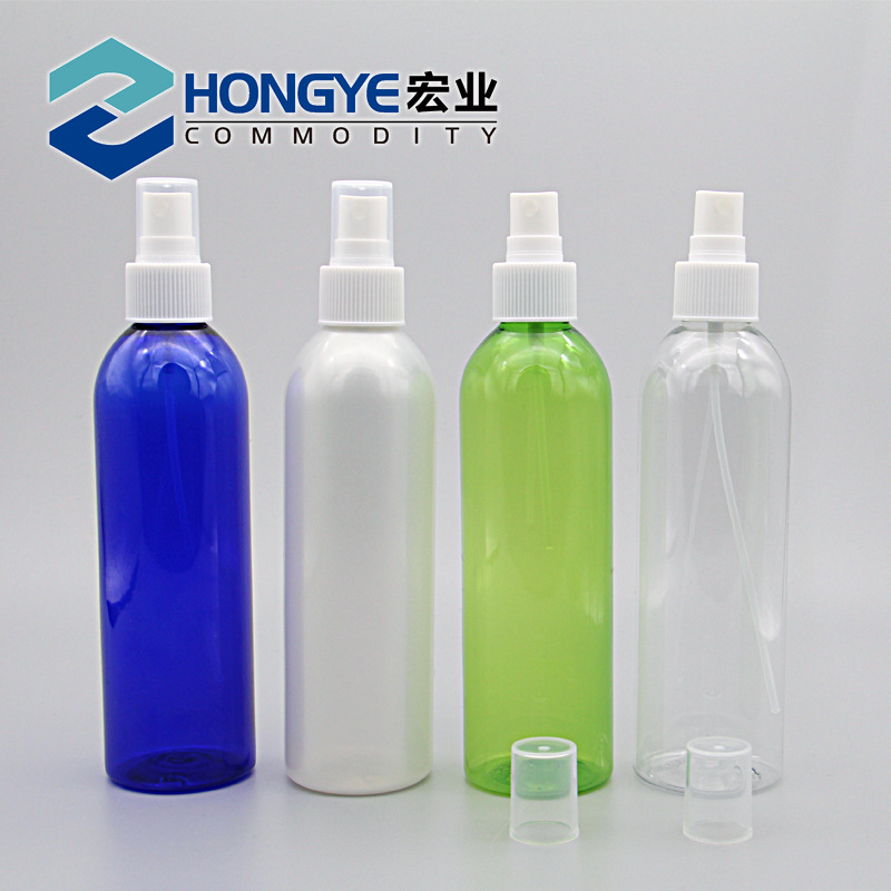 多色250ml 圆柱形PET环保塑料喷壶 旅行高档化妆品香水细雾喷瓶