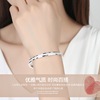 Fashionable universal silver bracelet for St. Valentine's Day for friend for elementary school students, silver 999 sample, simple and elegant design, Birthday gift