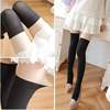 spring and autumn Explosive money Overknee thigh High cylinder Mosaic Double color Silk stockings Show thin Pantyhose printing