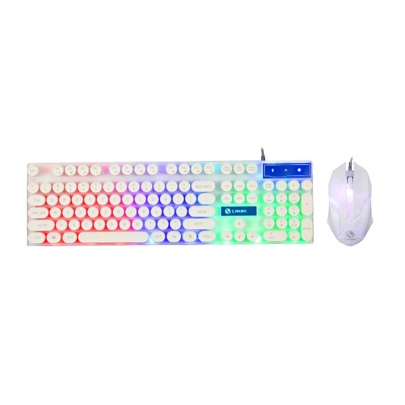 Keyboard, mouse, set, laptop for office, punk style