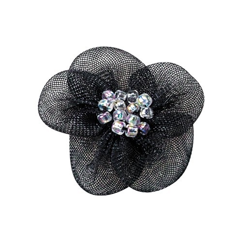 Yao Ming cinta hecha a mano arco 2,5 cm cinta de nieve hecha a mano cinco pétalos flor arco ropa cuerda del pelo Decoración