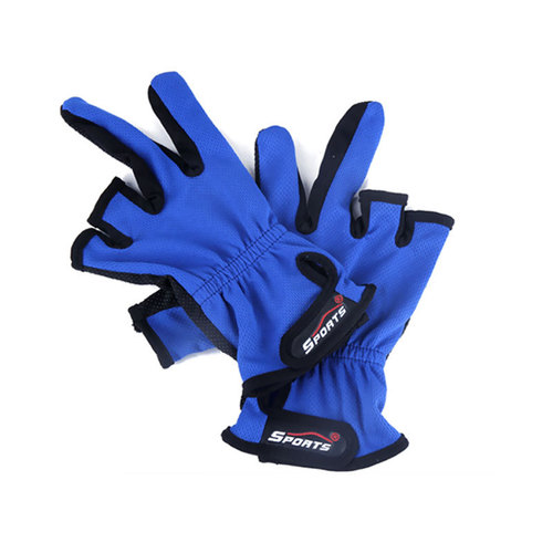 Fingerless fishing gloves, three-finger/five-finger breathable, wear-resistant, non-slip gloves, fishing gear supplies
