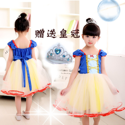 Dropshipping Halloween 2019 new children's clothing Snow White girls performance dress skirt children's dress
