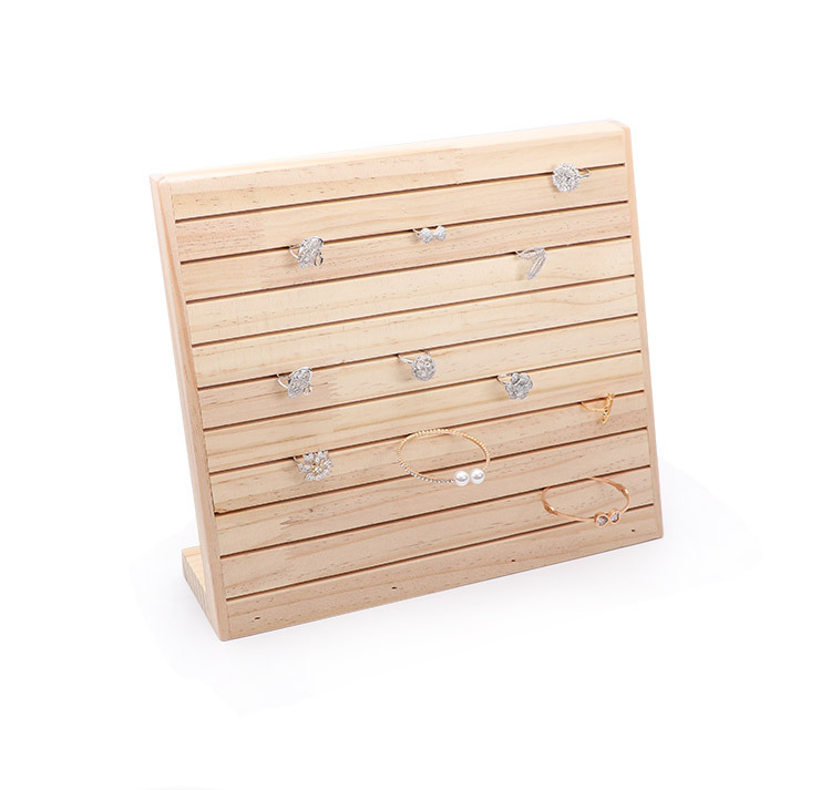 Basic Modern Style Solid Color Solid Wood Jewelry Rack display picture 2