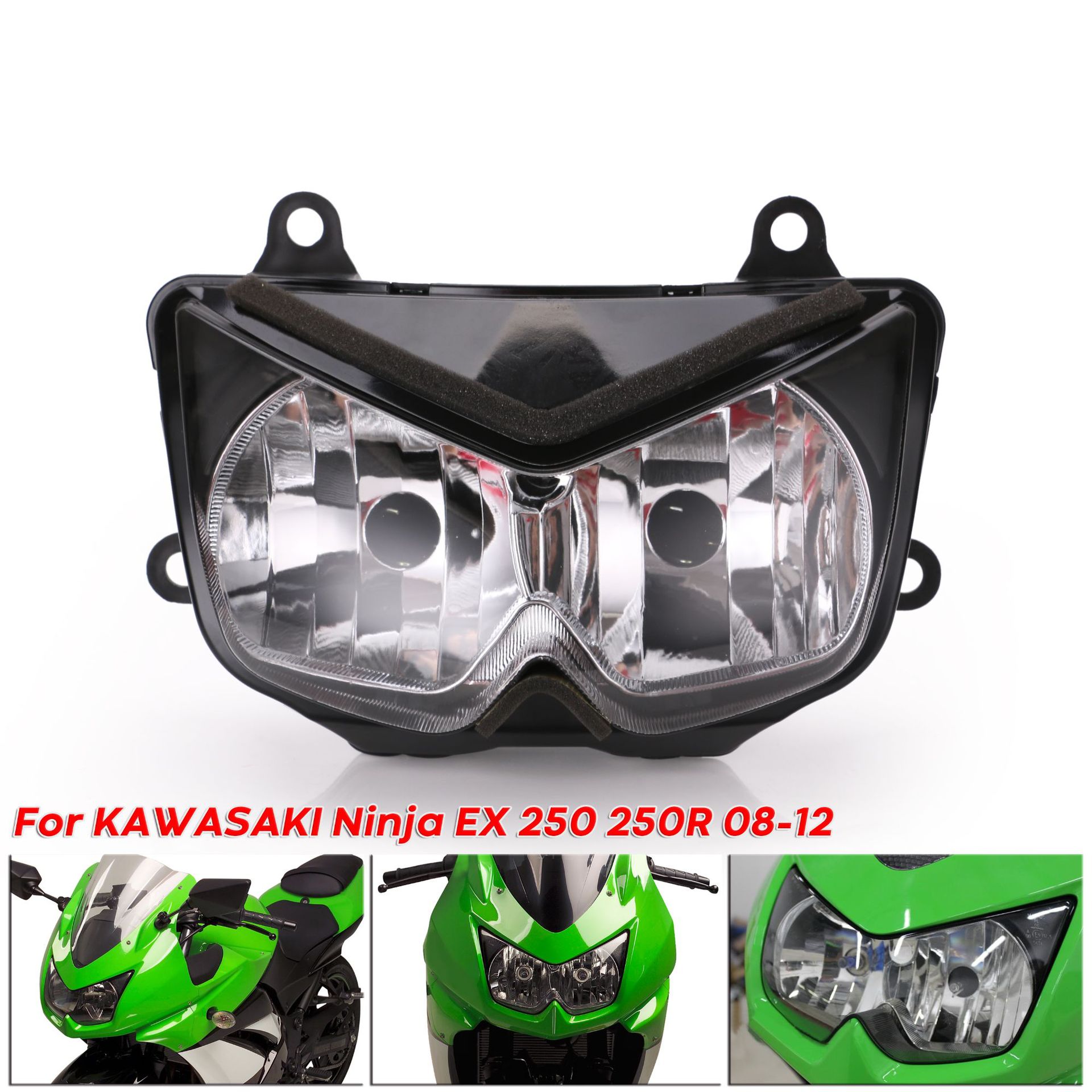 motorcycle refit parts Headlight assembly Apply to Kawasaki Ninja 250R Ex250 Z1000 A hair
