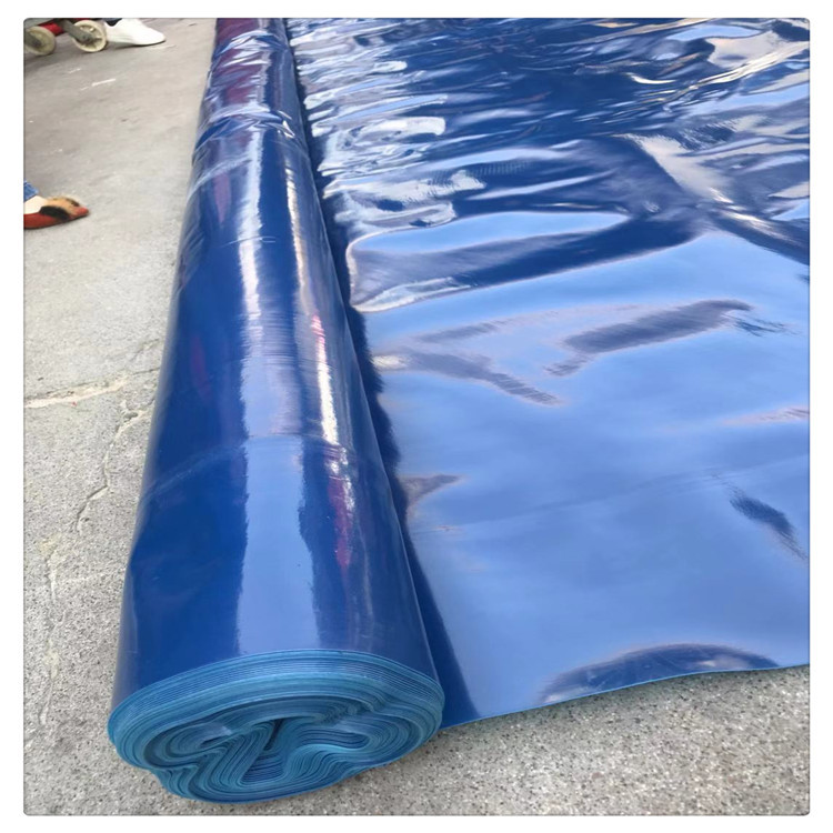 HDPE材质防渗膜景观池蓄水池水产养殖防渗膜蓝色国标土工膜现货