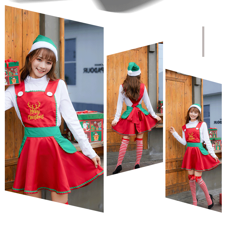 Christmas cosplay cute maid costume suit nihaostyles wholesale Christmas costumes NSPIS83073