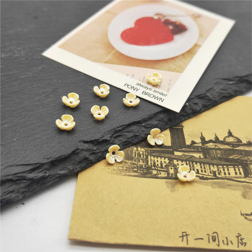 New Japanese manicure three bowl AB resin small flower nail jewelry decoration DIY imitation shell 6mm mobile phone case manicure