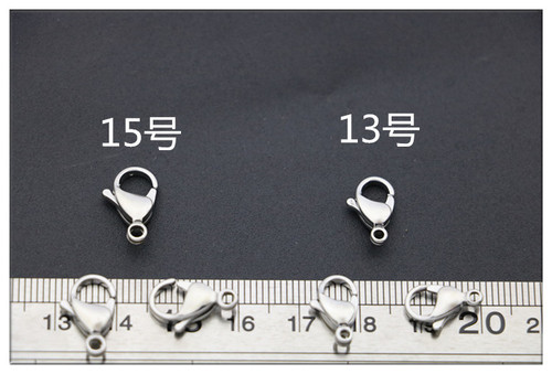 Stainless steel lobster claw clasp DIY jewelry accessories titanium steel polished bright necklace connector chain connector wholesale