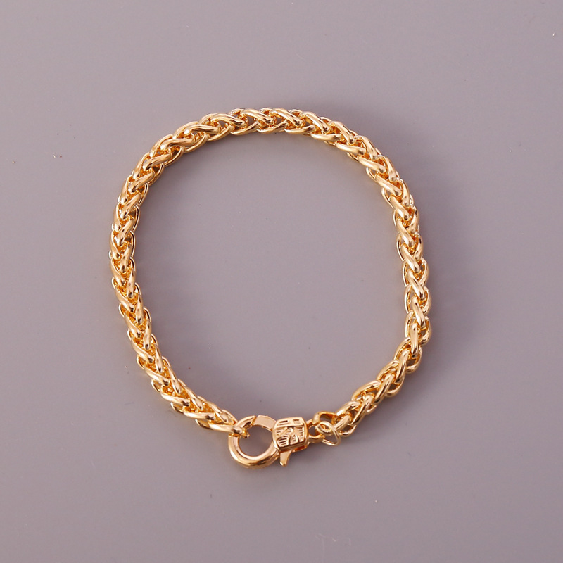 Fashion geometric thick chain tassel necklace