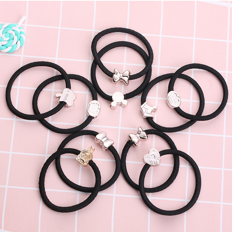 gift goods in stock Hairpin Tousheng lady black Kim rubber string wholesale