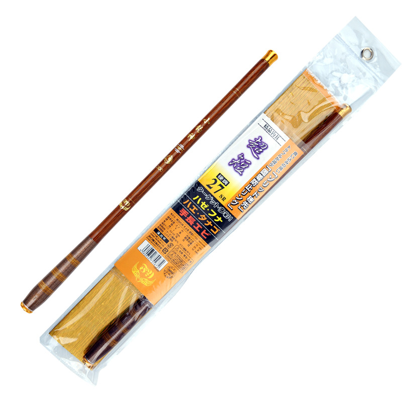 Pequeño Dios de pesca mini varilla de mano sección corta corriente Rod 1,8 m 3,6 m 3,9 M Comercio exterior caña de pescar imitación de carbono grano de madera 3,0