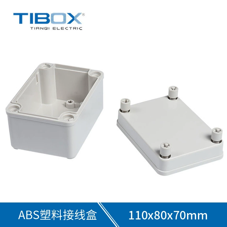 Распределительная коробка ИП66 водоустойчивого АБС коробки распределения крышки переключателя распределительной коробки 110*80*70 мм водоустойчивого на открытом воздухе пластиковая