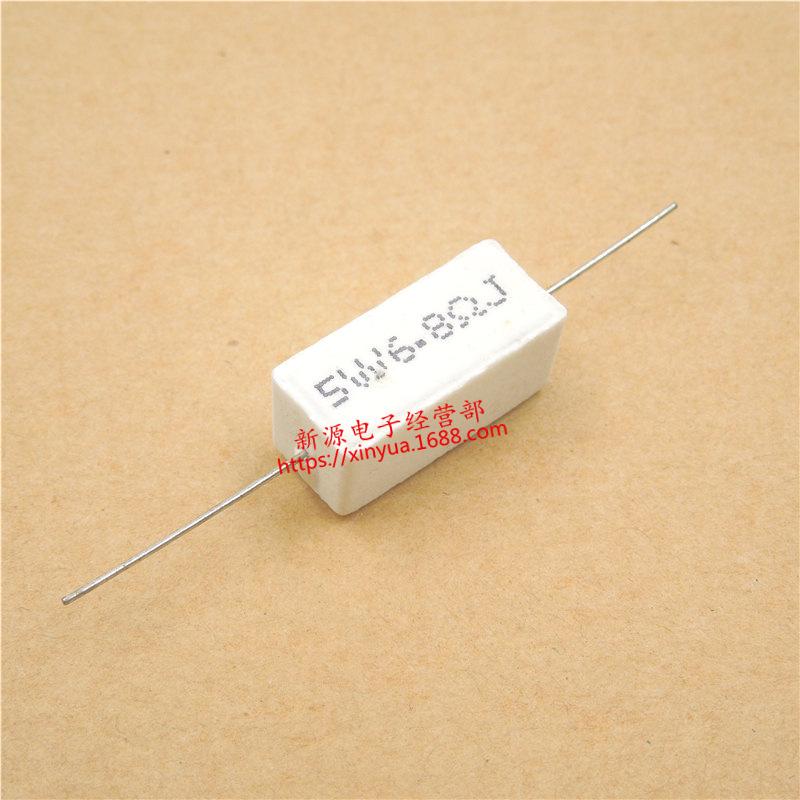 5W水泥电阻 精度±5% 卧式 陶瓷电阻 5W 水泥电阻 6.8R 6.8欧