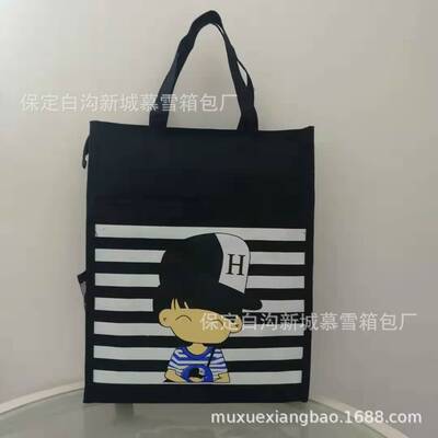 工厂直销批发定制学生补习手提袋防水600D牛津布 书包 印字加LOGO|ms