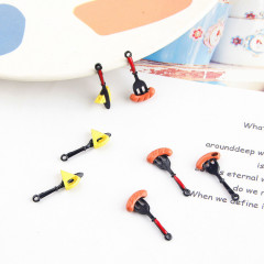 DIY手工材料配件滴油合金趣味刀叉熱狗奶酪耳環耳飾耳釘材料配件