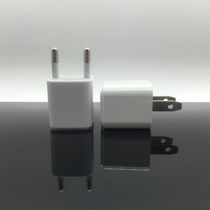 Small Green Dot Square charging head for Apple Android phone adapter wide voltage 5V1A USB Battery Charging head