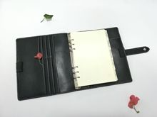 上海工厂定制 PU万用手册 a5活页笔记本皮套 扣带六孔活页记事本