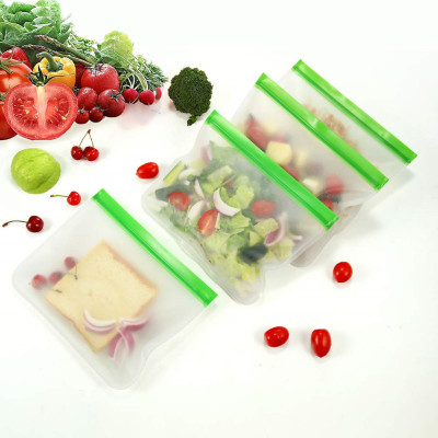 PEVA透明三明治袋子有色拉链自封袋适用于零食化妆品存储|ru