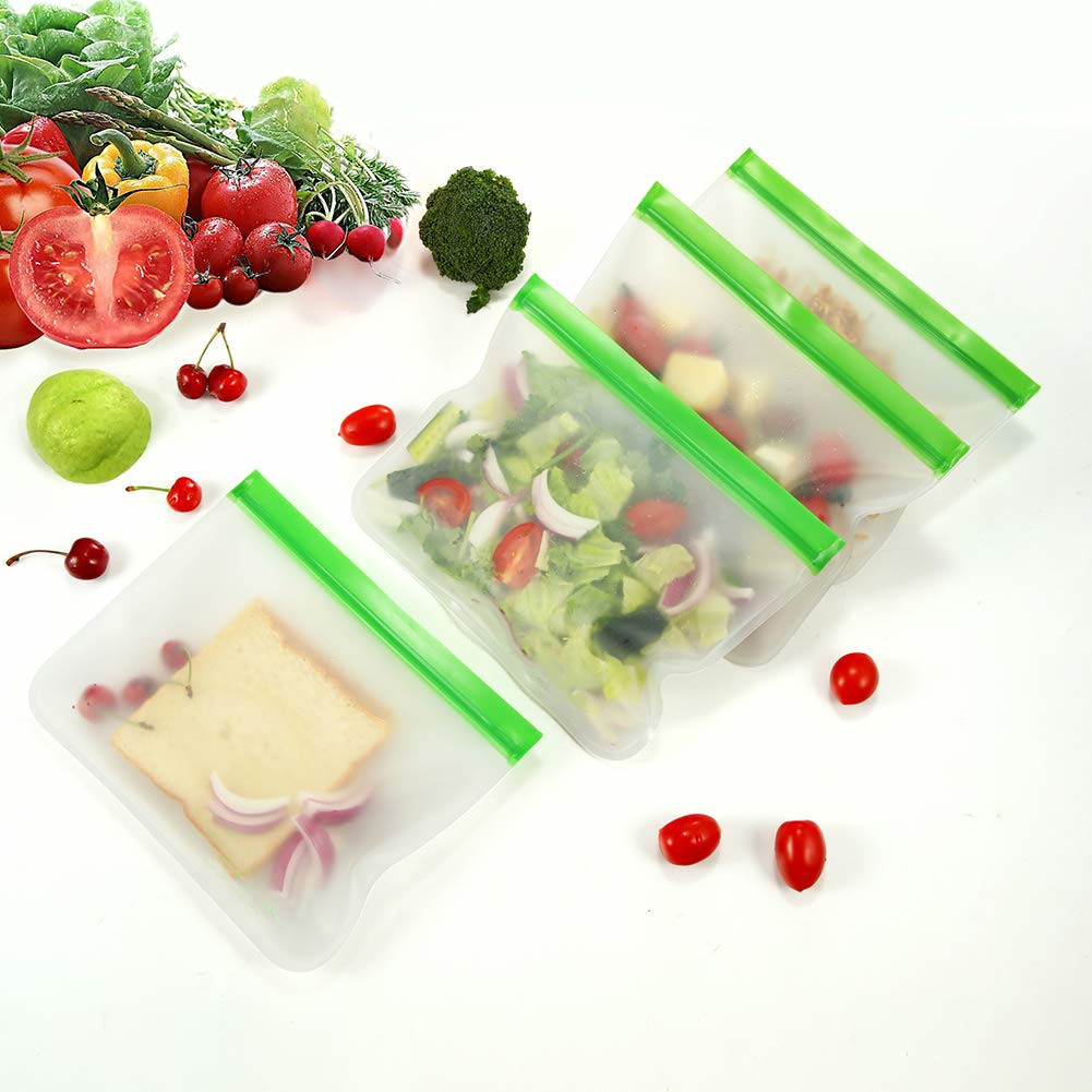 PEVA透明三明治袋子有色拉链自封袋适用于零食化妆品存储|ru