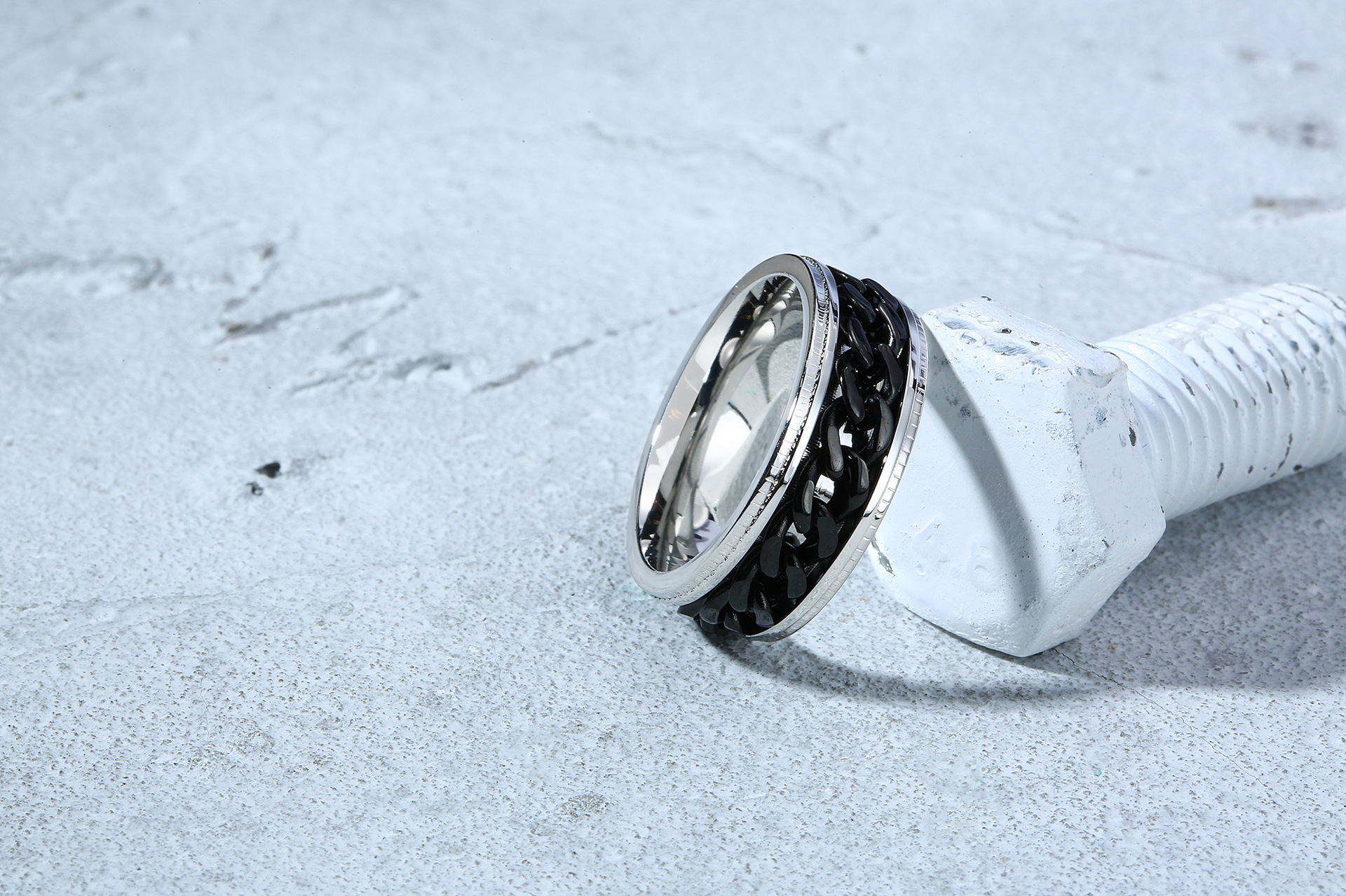 Fashion Geometric Titanium Steel Rings Plating Stainless Steel Rings