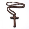 Factory Direct Selling Spot Cross Wooddrop Necklace Trend COOL Nightclub Fashion Hot Monurable Wood Jewelry