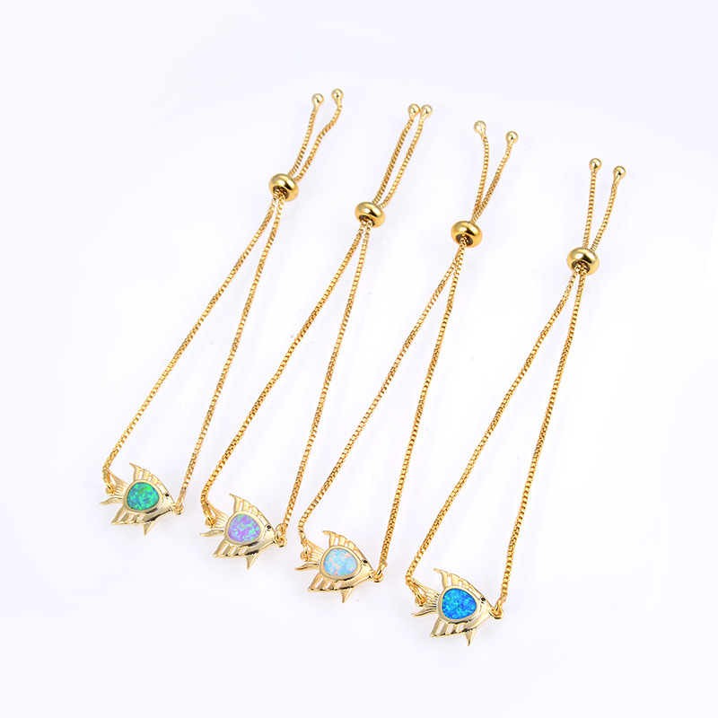 4g Weight Artificial Gemstones Inlay Material Bracelets Classification Copper Chain Material 1 Piece Quantity Holiday, Daily Occasion Copper Material Color Block Pattern Women's Gender Inlay Design Simple Style, Classic Style Style Copper Inlay Color Block Artificial Gemstones Bracelets 2