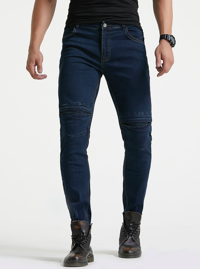 Loong biker motocicleta pantalones vaqueros resistentes a la caída de alta elástica protectora motocicleta pantalones casuales 114-10