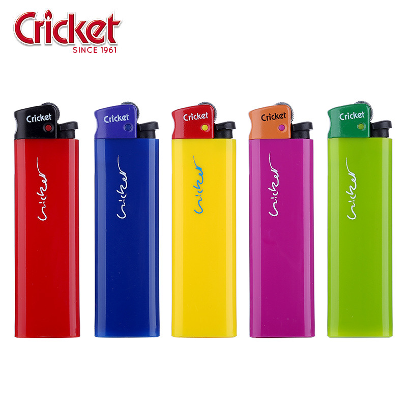 Cricket草蜢打火机一次性塑料打火机 火石砂轮机彩罩纯色