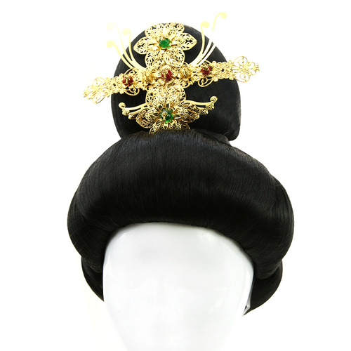 Tang Dynasty ancient empress princess wig Japanese Geisha wig cover whole wig cover anti string head cover headdress