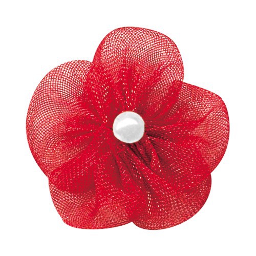 Yao Ming cinta flor decoración 2,8 cm arco hilo de nieve de cinco pétalos de flores Ropa Accesorios falda ropa hecha a mano flor arco