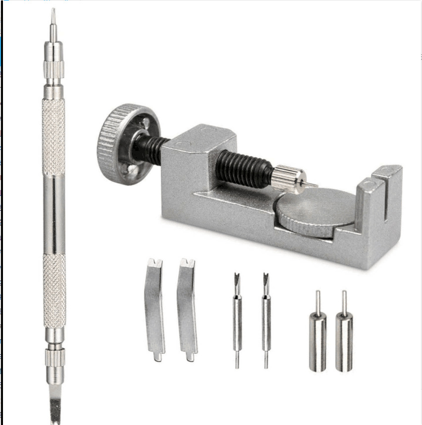 Herramienta de reloj 2068 cortador de cinturón aguja de perforación combinación 6 traje correa de acero correa de reemplazo tamaño de apertura