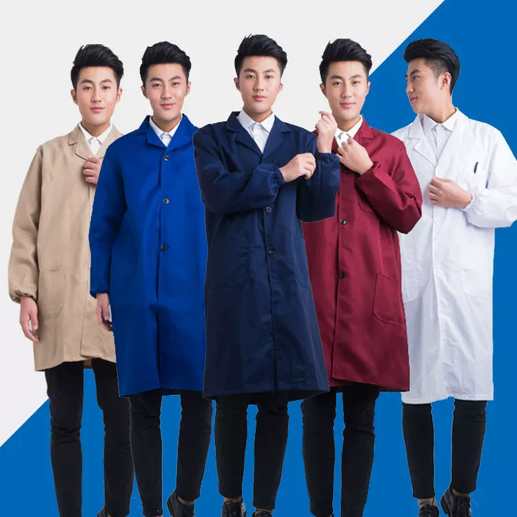 Синий плащ, пылезащитная спецодежда с длинными рукавами, защитная рабочая одежда, фабричный комбинезон, рабочий халат, специально для логистики.
