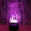 Guitar, LED colorful three dimensional night light, creative table lamp, battery, 3D, gradient