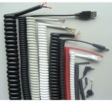 23456芯彈簧線伸縮螺旋卷線USB陽具掃描槍按摩椅對講機電源連接線