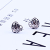 Bracelet, fashionable earrings, silver 925 sample, European style, simple and elegant design